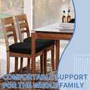 BUYUE Thickened 2.5" Dining Chair Cushions Set of 6, U-Shape High Density Foam Comfortable Chair Pads for Kitchen, Slip Resistant Indoor Seat Cushions (6 PCS, Black), 6 Counts