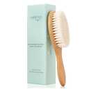 Natemia Wooden Baby Hair Brush  Natural Goat Hair Bristles  Gentle Soft Bristles for Scalp Massage  Cradle Cap Comb for Flake Removal  For Baby Grooming Kit & Toddler Hair Brush