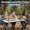 KingCamp Camping Table Roll up Aluminum Folding Table Lightweight Large Portable Foldable Camp Table for Picnic Camping Barbecue Backyard Beach Tailgate Indoor Outdoor, 4-6 Person, Support 176lbs, L Large X 47.2" x 31.4" x 27.5"
