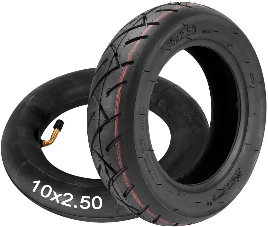 10x2.50 Tire + Inner Tube Set for 6 RIM 10" Scooter Wheels Electric Scooter Swagcycle Hover Board Smart Self Balancing Electric Scooters 36V 48V 400W 500W 800W Hub Motor