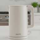 KRUPS 1.5L Electric Kettle Stainless Steel Cool Touch Interior, Fast Boiling, One Cup in 80 Seconds, Double Wall, Auto Off, Keep Warm, Hot Water Kettle Electric, Cordless