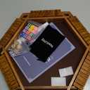 Vamslove Shut The Box Dice Game Wooden Board (L15 x W13) for 1 2 3 4 5 6 Player, 6 Sided 10 Numbers Math Games with 16 Dices for Kids Adults(Instructions Included)