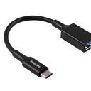 PHILIPS 6 Inch USB-C to USB-A 3.1 Female Adapter, USB-A 3.0 Port, 5 Gbps Transfer Speed, 15W Charging, for iPhone 15/Pro/Max, Galaxy S23/S22/Ultra, Google Pixel, iPad Air/Pro, Black, SWU7113A/27, 3 Ft Audio Cable