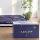 MAXYOYO Black Moon and Star Futon Mattress, Japanese Floor Mattress Quilted Mattress Topper, Extra Thick Folding Sleeping Pad Breathable Floor Lounger Guest Couch for Camping, Full