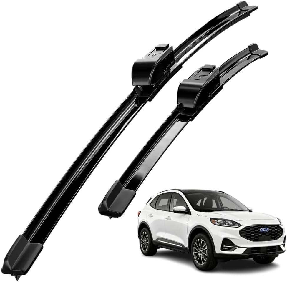 Compatible With Ford Escape 2013-2023 Wiper Blades Front Windshield Wipers Water Repellent Available in All-Seasons OEM Quality 2PCS 24"+20"