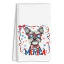 ASDFKVFR 4th of July Kitchen Towels, Dog Kitchen Towels, Independence Day Patriotic Hand Towel for Bathroom, Schnauzer Gifts for Women, Independence Day Decorations, Dogs Lover Gifts 14x24 Inch