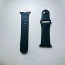 Sport Silicone Band Compatible with Apple Watch, Adjustable, Soft Rubber (apple wathc band black 49MM)