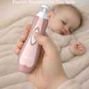 Fansidi Baby Nail Trimmer Electric, Easy & Safe Nail File for Newborn to Toddler, Whisper-Quiet Nighttime Use, Precise 4-Stage Grinding Heads, LED Light, 18-Pcs Kit, Blush Petal Pink, Baby Shower Gift