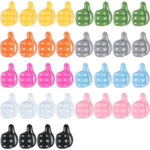 36 Pcs Pencil Holder for Desk Kids, Self Adhesive Adhesive Cable Clips, Silicone Thumbs Up Outdoor Command Hooks for Cords, Wall, Keys
