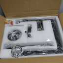 21.6" Black Farmhouse Chandelier, 6-Light Geometric Dining Room Fixture, Modern Industrial Foyer Lighting, Rustic Farmhouse Hanging Pendant Light For Kitchen Island, Living Room, Bedroom, Entryway (Matte Black, No Assembly Required)