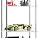 6 Tier Acrylic Transparent Tall Narrow Bookshelf, Display Shelf, Shoes Bags Figures Toys Display Rack, Shelving Unit, Narrow Bookcase Shelf for Bedroom, Living Room, 15.7" W x 9.4" D x 60.6" H