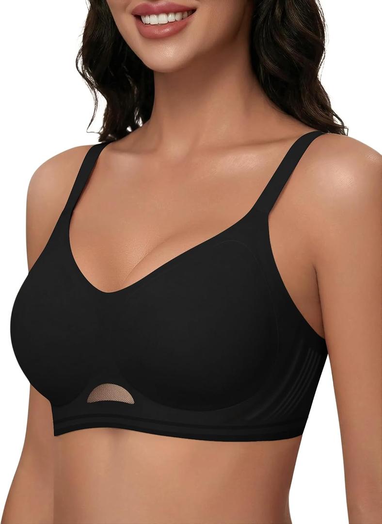 Wireless Bras for Women No Underwire Seamless Buttery Bralettes Smoothing Women's Bras Full Coverage Shapedly Bra (XXXL)