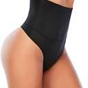 Womens Thong Shapewear Mid to High Waisted Shaper Thong WN0017 , size small