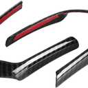 2 PCS Car Steering Wheel Decoration Frame Steering Wheel Cover Trim Frame Carbon Fiber Frame Trim Fitment for F20 F22 F30 F32 F10 F06 F15 F16(Carbon Fiber)