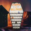 BESPORTBLE Halloween Countdown Calendar Wooden Coffin Shape 3D Advent Calendar Indoor Halloween Decor Party Decorations Holiday Countdown