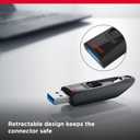 SANDISK 256GB Ultra USB 3.0 Flash Drive - SDCZ48-256G-GAM46, Black