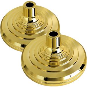 2 Pack Base Stand for Indoor Flagpole, Gold Interior Flag Holder Stands for Pole Compatible with 1.3 Inch,1.1 and 0.9 Inch Diameter Flag Pole Prefect for Classroom, Churches, Meeting, Indoor