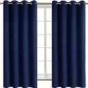 BGment Navy Blackout Curtains for Bedroom - Grommet Thermal Insulated Room Darkening Block Out Curtains for Living Room, Set of 2 Panels (52 x 63 Inch, Dark Blue)