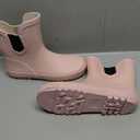 Hehainom Toddler Kids Rain Boots for Girls Boys Waterproof Rainboots Easy-on Light Weight Chelsea Rain Shoes (5 Big Kid, Pink)