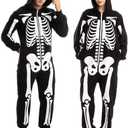 Spooktacular Creations Halloween Skeleton Costume, Unisex Skeleton Costume Jumpsuit for Adult Halloween Themed Parties, Small