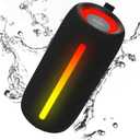 Oraolo Portable Bluetooth Speakers, Wireless Speaker with 24W Loud Stereo Sound, RGB Lights, Bluetooth 5.4, Support AUX/TF Card, TWS Pairing, Built-in Mic, Outdoor Speaker for Party, Beach, Camping