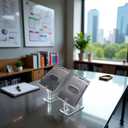 3 x 2 Pcs Hard Plastic Badge Holder, Clear ID Badge Name Card Holder with Easy Access Thumb Slot, Vertical Style, ID Badge Holders, Hard Plastic Badge Holder, ID Card Holder