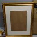 Golden State Art, 16X20 Ornate Vintage Photo Frame with White Mat for 11X14 Pictures or 16X20 Without Mat, Antique Gold Color