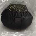 Hihealer Meditation Cushion Set Large Velvet Floor Pillow & Traditional Tibetan Yoga Bolster for Adults Zafu Meditation Mat with Buckwheat Filling (Black)