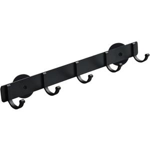 Magnetic Utensil Holder Hooks, Wall Mount Utensil Hanging Storage, Magnetic Hook Rack for Refrigerator, Black Metal No Punching Hook, Kitchen Magnetic Rack Towel Bar Utensil Rack