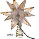 Kurt Adler 10-Light LED 15PT Gold Sputnik Capiz