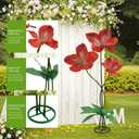 Giant Artificial Flower 3PCS 3D Realistic Waterproof Fake Flowers Durable Easy Maintenance Perfect for Home Garden Weddings Events Christmas Graduation Party Decorations (orange1)