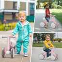 Baby Balance Bike for 1 Year Old Boys Girls, Toddler First Bike with 4 Colorful Lighting Wheels | 10-36 Month Toddler Balance Bike | First Birthday Gifts (Baby Pink)