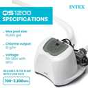 Intex Krystal Clear Saltwater Pool Chlorine System for Above Ground Pools up to 15,000 Gallons, Pool Cleaner with Automatic Timer and Self Cleaning