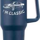 NOWWISH 40oz Tumbler with Handle and Straw for Men, I am Not Old Funny Christmas Gifts for Dad Husband Grandpa, Large Insulated Mug, Stocking Stuffer Idea - Navy Blue