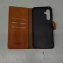 SUANPOT Compatible with Samsung Galaxy A16 5G Wallet case with RFID Blocking Credit Card Holder,Flip Book PU Leather Protective Cover Women Men for Samsung A16 Phone case Light Brown