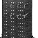 Pegboard Display Stand with 10 Hooks for Craft Shows, Metal Jewelry and Key Ring Retail Display Racks for Selling Accessories, Retail Stores, Vendors & Events, 17 X 13 Inch