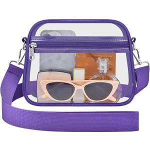 Clear Bag for Stadium Events - Stadium Approved Small Mini Clear Purse, Women's Top-Handle Handbags for Sports Concerts