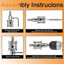 2-Pack 1-1/4" TCT Hole Saws for Hard Metal, Heavy Duty 32mm Tungsten Carbide Tipped Hole Cutters Set with Spring-Loaded Pilot Drill Bits for Stainless Steel, Metal, Iron, and Plastic