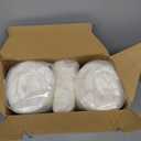 KUCEY Cooling Side Sleeper Pillow for Neck and Shoulder Pain, Luxury Shredded Memory Foam Curved Bed Pillows for Sleeping Set of 2 Adjustable Queen Size Washable Cover Crescent White