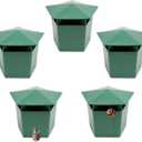 Beslands 5 Pcs Plastic Box 3.9" x 2.4" x 2.8" (Green)