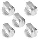 5 Pack AEZ73293801 Burner Control Stove Knobs Replacements Compatible with LG Range/Stove Gas Cooktop LCG3011ST LCG3611ST LCG3091ST LCG3691ST