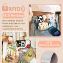 Lotadilo for iPhone 15 Pro Max Wallet Case with Card Holder, Designer Mushroom Frog Pattern Kickstand Magnetic Clasp Back Flip Folio Leather Phone Cases for iPhone 15 Promax for Women Men Girls