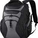 KROSER Travel Laptop Backpack 18.4 Inch XXXL Gaming Backpack with Hard Shell Saferoom RFID Pockets Water-Repellent Business College Daypack Stylish Laptop Bag for Men/Women-Black Grey
