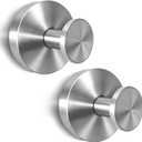 2 x 2026 Upgraded Drill-Free Suction Cup Hooks, Stainless Steel Suction Cup Hooks for Shower, Bathroom, Glass,Window, Hanging Towels - 2 Pack
