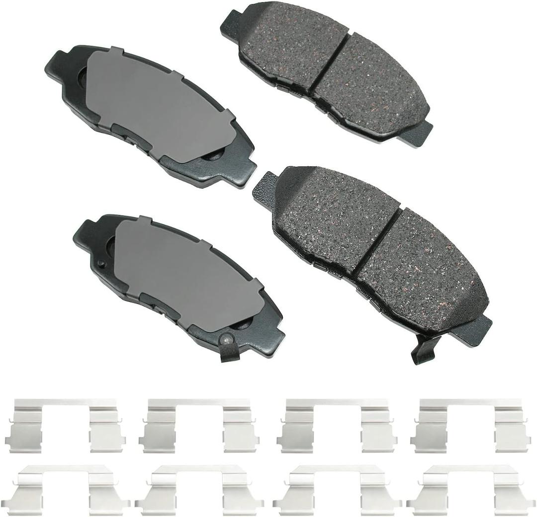 Akebono Ultra-Premium Ceramic Front Disc Brake Pads, grey