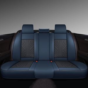 GXT Bench Seat Cover, Premium Faux Leather Bench Seat Covers for Trucks - Universal Fit for Most Sedans SUV Pick-up Truck, Durable for Long Lasting Protection(Blue and Black)