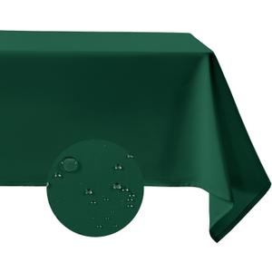 Green Christmas Tablecloth - 60 x 84 Inch Rectangle Table Cloth, Waterproof and Wrinkle Resistant Washable Polyester Table Cover for Dining Table, Buffet Parties, 60 x 84 Inch