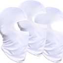 3 Pieces Balaclava Face Mask Outdoor Cycling Headgear Motorcycle Face Masks for Men and Women (white)