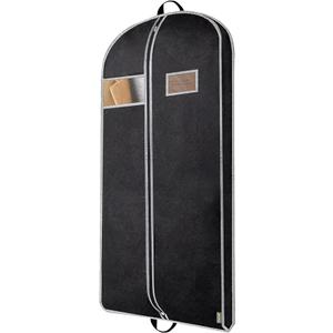 BALEINE 1PK Heavy Duty Garment Bag with Shoe Storage Travel Bag for Dresses, Suit, Coats Travel Essential (60", Black)