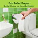 ECOLipak Bamboo Toilet Paper, Septic Safe Toilet Tissue, 24 Double Rolls, 320 Sheets Per Roll, Tree Free, Non Toxic, 2 Ply, Soft and Absorbent, Eco Friendly Dye-Free Paper